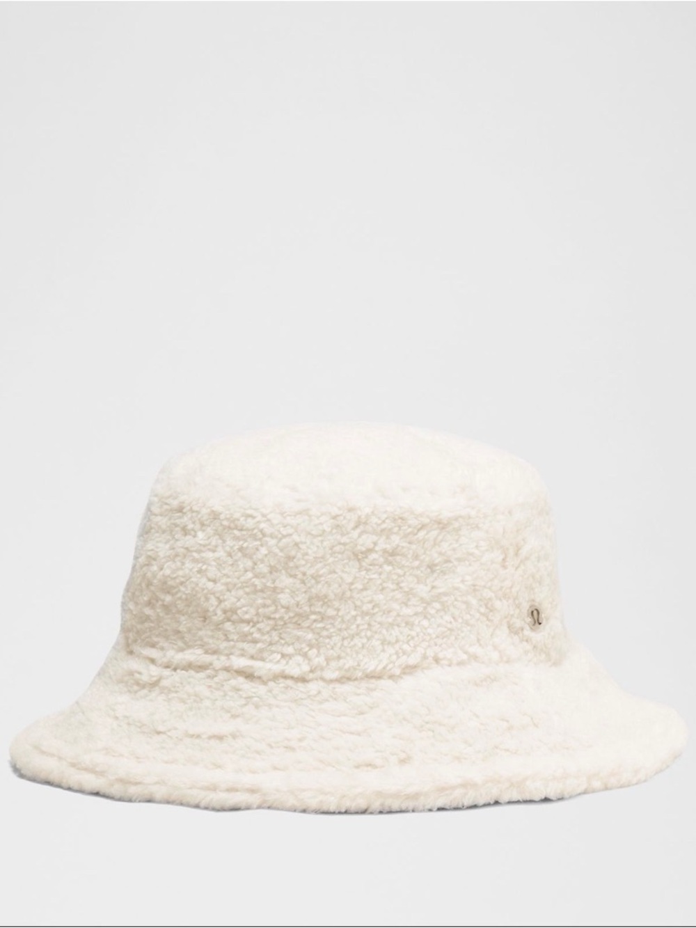 LULULEMON Boucle Fleece Reversible Bucket Hat NWT Chestnut Brown/Light Ivory S/M - Picture 2 of 16